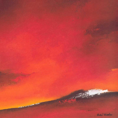 Waving line II Black Modern Wood Framed Art Print by Schrooten, Andre