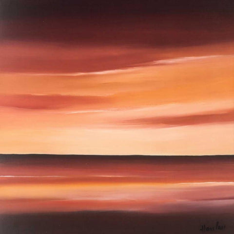 Splendid II White Modern Wood Framed Art Print with Double Matting by Paus, Hans