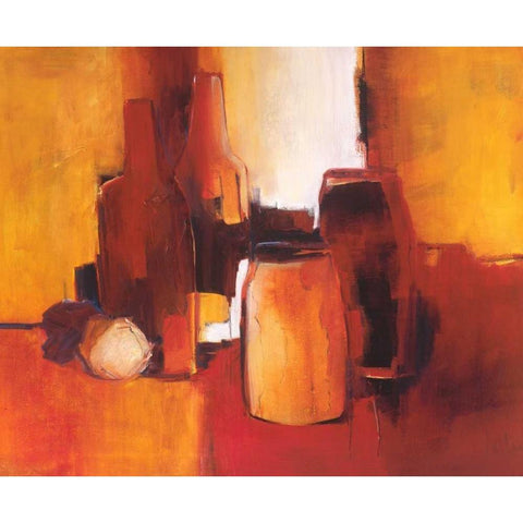 Cans and bottles I Black Modern Wood Framed Art Print with Double Matting by Roseboom, Jettie