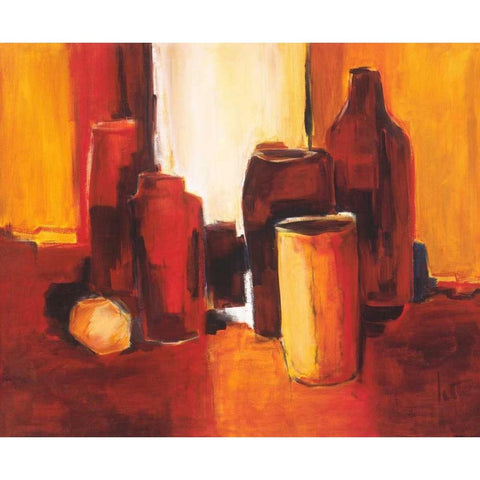 Cans and bottles II Black Modern Wood Framed Art Print with Double Matting by Roseboom, Jettie