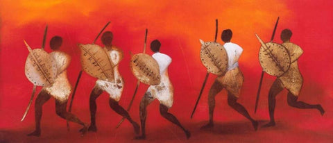 Figuras II Black Ornate Wood Framed Art Print with Double Matting by Noordhuis, Jan Eelse