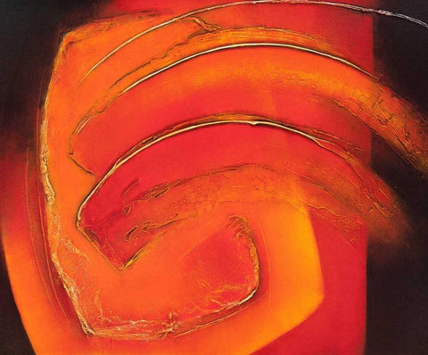 in motion II Black Ornate Wood Framed Art Print with Double Matting by Liesbet, Optendress