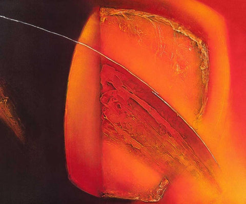 in motion III White Modern Wood Framed Art Print with Double Matting by Liesbet, Optendress