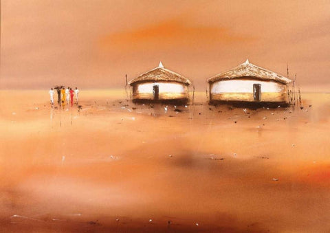 on the waterfront III Black Ornate Wood Framed Art Print with Double Matting by Jan, Eelse Noordhuis