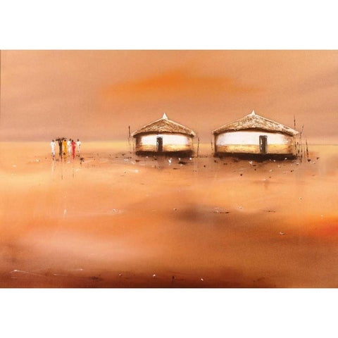 on the waterfront III White Modern Wood Framed Art Print by Jan, Eelse Noordhuis