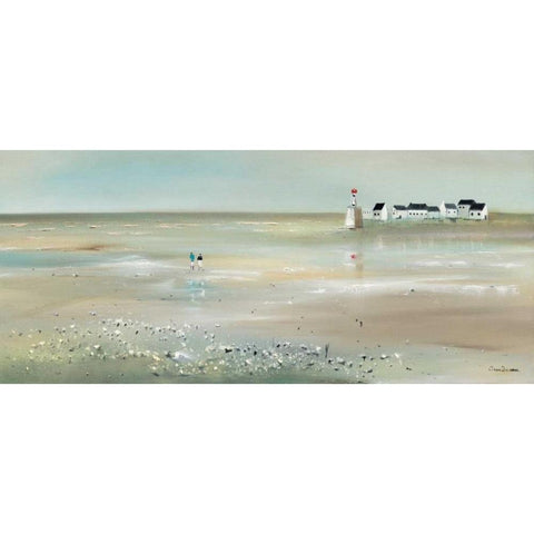 Front line II Black Modern Wood Framed Art Print with Double Matting by Jauneau, Jean