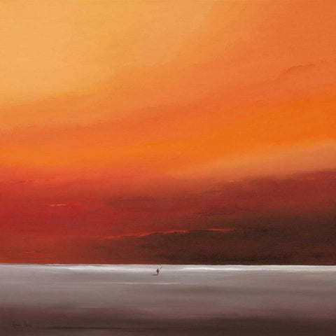 Attractive red I Black Ornate Wood Framed Art Print with Double Matting by Paus, Hans