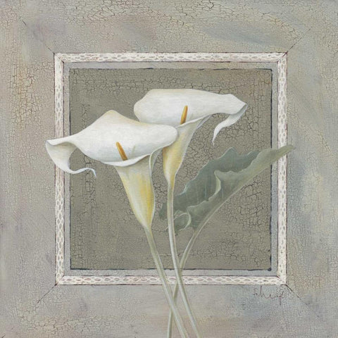 Antique I White Modern Wood Framed Art Print by Paus, Hans