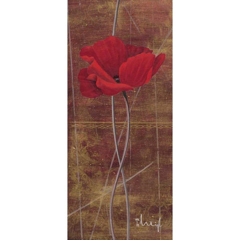 Antique Red II Black Modern Wood Framed Art Print by Paus, Hans