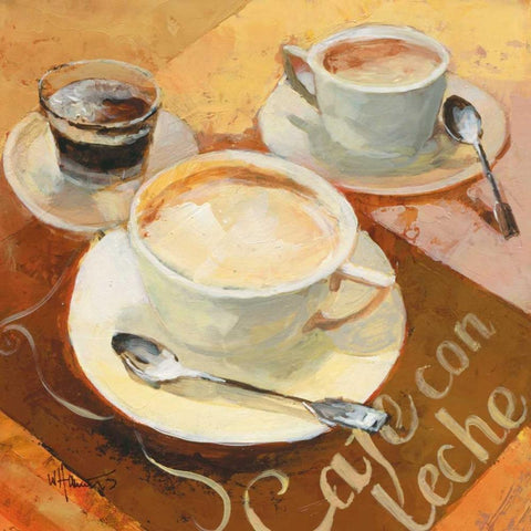 Cafe Grande II Black Modern Wood Framed Art Print by Haenraets, Willem