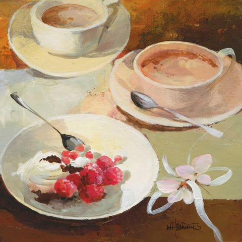 Cafe Grande III Black Modern Wood Framed Art Print by Haenraets, Willem