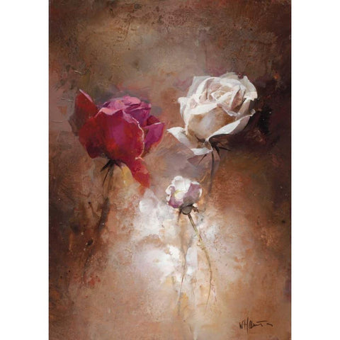 A Couple II Black Modern Wood Framed Art Print with Double Matting by Haenraets, Willem
