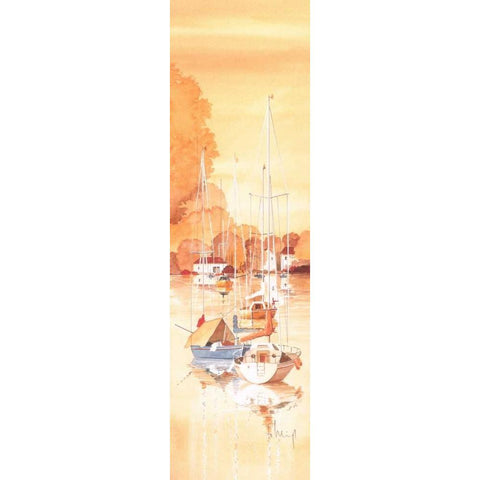 Seaside IV Gold Ornate Wood Framed Art Print with Double Matting by Franz, Heigl