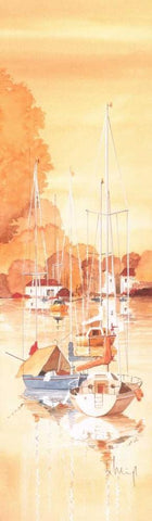 Seaside IV Black Ornate Wood Framed Art Print with Double Matting by Franz, Heigl