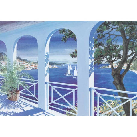 Seascape II Black Modern Wood Framed Art Print by Heigl, Franz