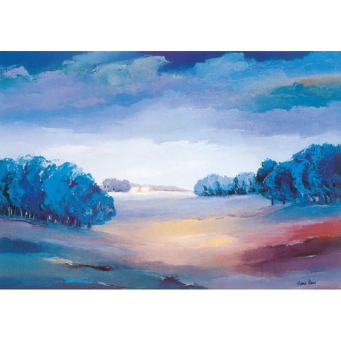 Serene II Black Modern Wood Framed Art Print by Paus, Hans