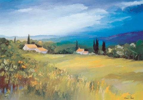 Somewhere in the South II Black Ornate Wood Framed Art Print with Double Matting by Paus, Hans