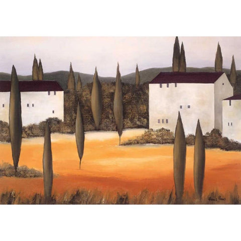 Twilight II Black Modern Wood Framed Art Print by Paus, Hans