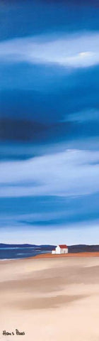 Blue sky I Black Ornate Wood Framed Art Print with Double Matting by Paus, Hans