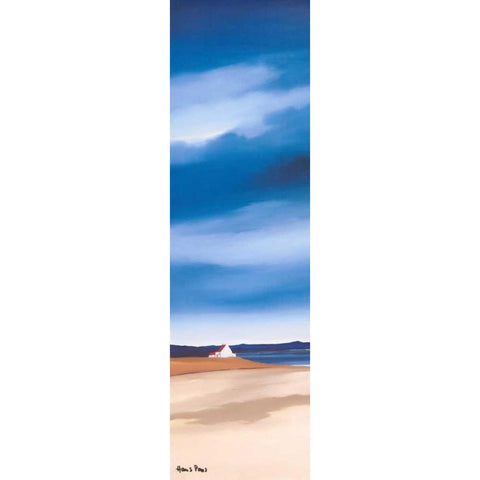 Blue sky II Black Modern Wood Framed Art Print by Paus, Hans