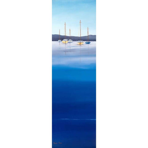 Waterline I Black Modern Wood Framed Art Print by Paus, Hans