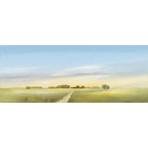 Lowlands II White Modern Wood Framed Art Print by Paus, Hans