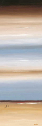 Luminous IV White Modern Wood Framed Art Print with Double Matting by Paus, Hans