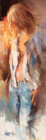 Playful I White Modern Wood Framed Art Print with Double Matting by Haenraets, Willem