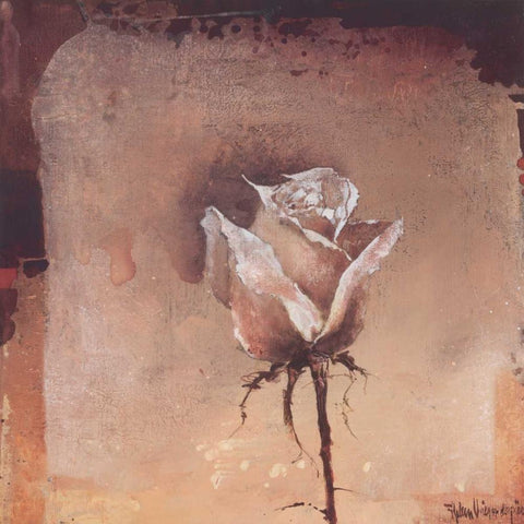 Alone I Gold Ornate Wood Framed Art Print with Double Matting by Vriesendorp, Heleen