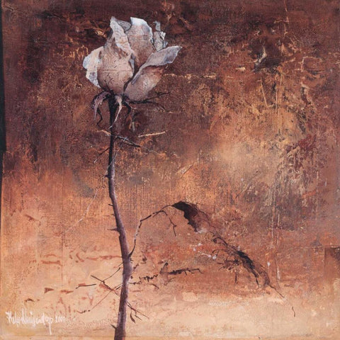 Alone II Gold Ornate Wood Framed Art Print with Double Matting by Vriesendorp, Heleen