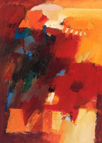 Open place in landscape I White Modern Wood Framed Art Print with Double Matting by den Boon, Theo