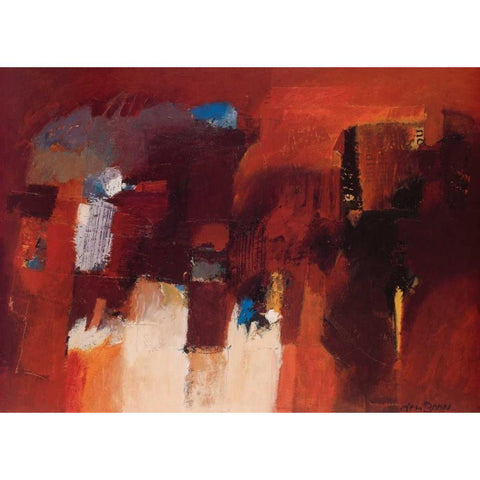 Open place in landscape II Black Modern Wood Framed Art Print by den Boon, Theo