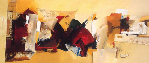 Secret Landscape White Modern Wood Framed Art Print with Double Matting by den Boon, Theo