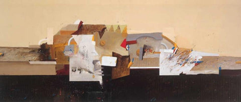 Colorfull Landscape Black Ornate Wood Framed Art Print with Double Matting by den Boon, Theo