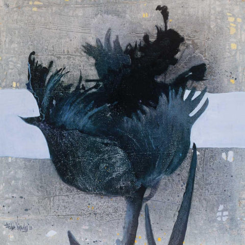 Estella Tulip I White Modern Wood Framed Art Print with Double Matting by Vriesendorp, Heleen