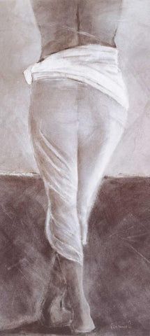 Private III White Modern Wood Framed Art Print with Double Matting by Emanuel, Beate