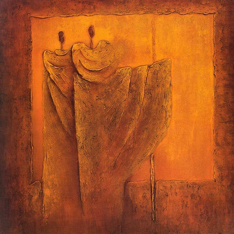 Prominent I White Modern Wood Framed Art Print with Double Matting by Optendrees, Liesbeth