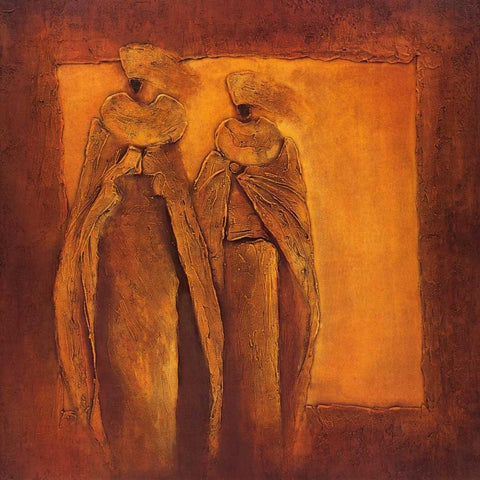 Prominent II White Modern Wood Framed Art Print with Double Matting by Optendrees, Liesbeth