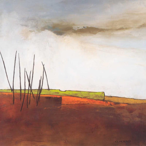 Fascinating Landscape III White Modern Wood Framed Art Print with Double Matting by Cordaro, Emiliano