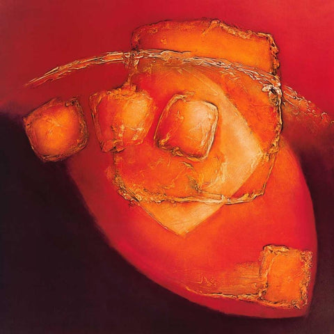 In motion I White Modern Wood Framed Art Print with Double Matting by Optendrees, Liesbeth