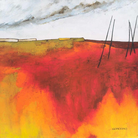 Fascinating Landscape V White Modern Wood Framed Art Print with Double Matting by Cordaro, Emiliano