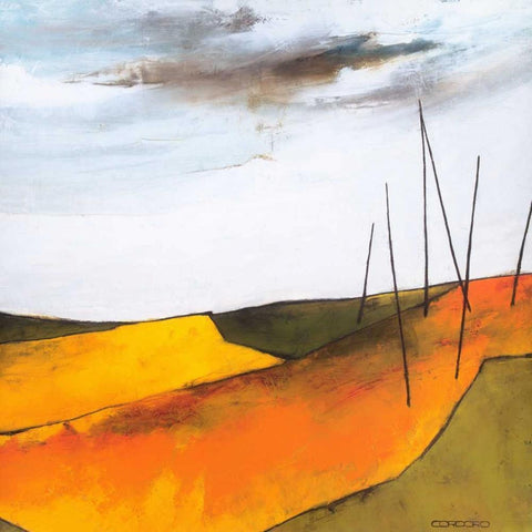 Fascinating landscape VI Black Modern Wood Framed Art Print by Cordaro, Emiliana