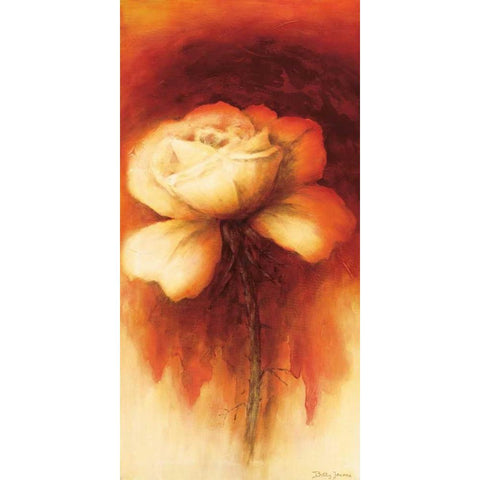 Roses I White Modern Wood Framed Art Print by Jansma, Betty