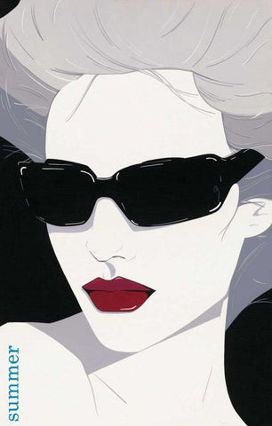 Summer Black Ornate Wood Framed Art Print with Double Matting by Scherpenberg, Adri