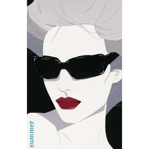 Summer Black Modern Wood Framed Art Print by Scherpenberg, Adri