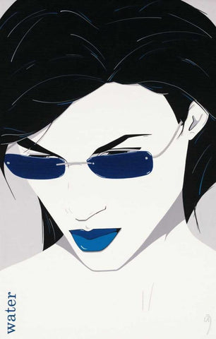 Water Black Ornate Wood Framed Art Print with Double Matting by Scherpenberg, Adri