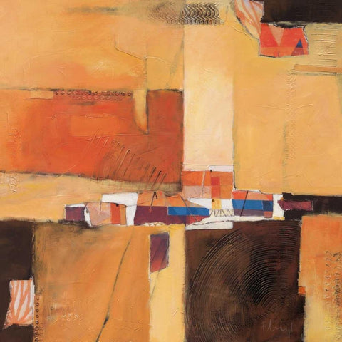 Abstract II Gold Ornate Wood Framed Art Print with Double Matting by Heigl, Franz