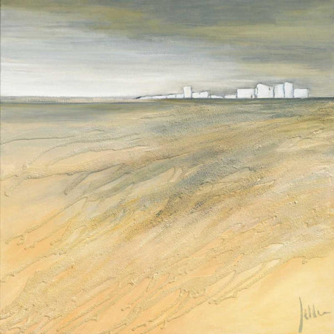 Waving landscape II Gold Ornate Wood Framed Art Print with Double Matting by Roseboom, Jettie