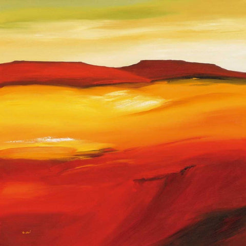 Australian landscape I Black Modern Wood Framed Art Print by Schrooten, Andre