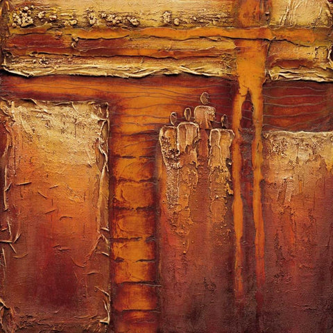 Join together II Black Modern Wood Framed Art Print with Double Matting by Optendrees, Liesbeth